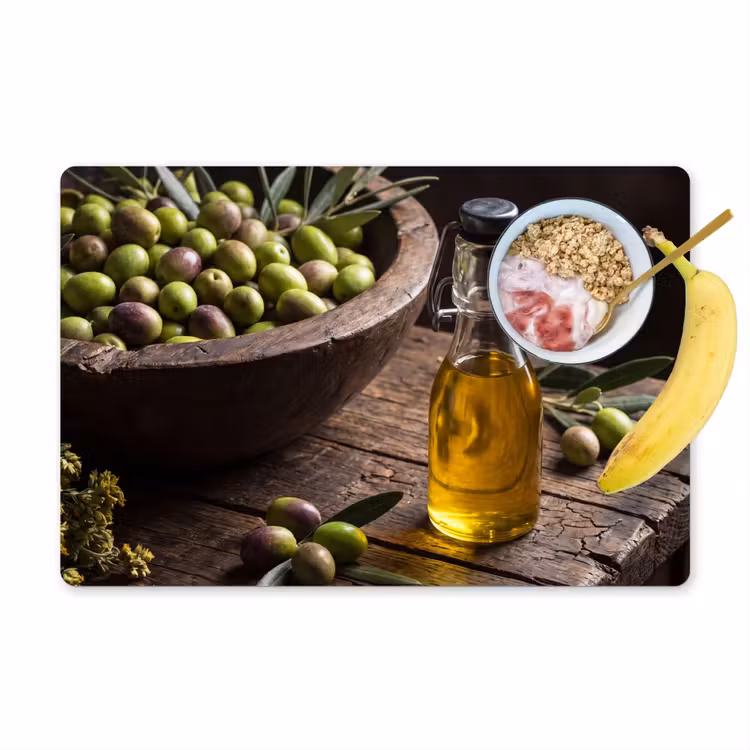 Placemat - 6 stuks - Olijven - Eten - Rustiek — 1