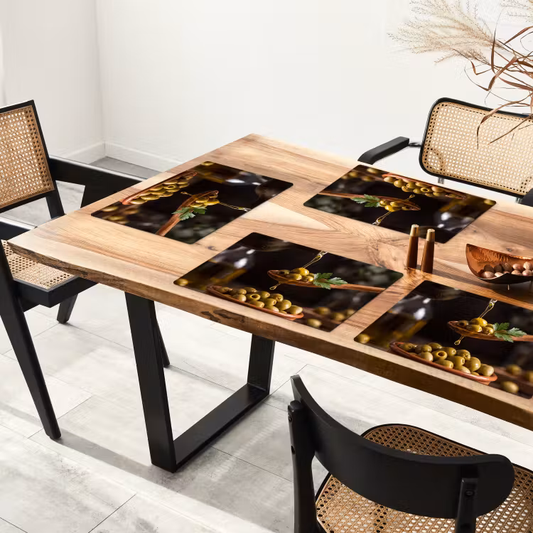 Placemat - 6 stuks - Olijven - Olijfolie - Eten — 5