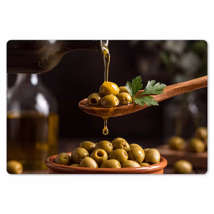 Placemat - 6 stuks - Olijven - Olijfolie - Eten — 7