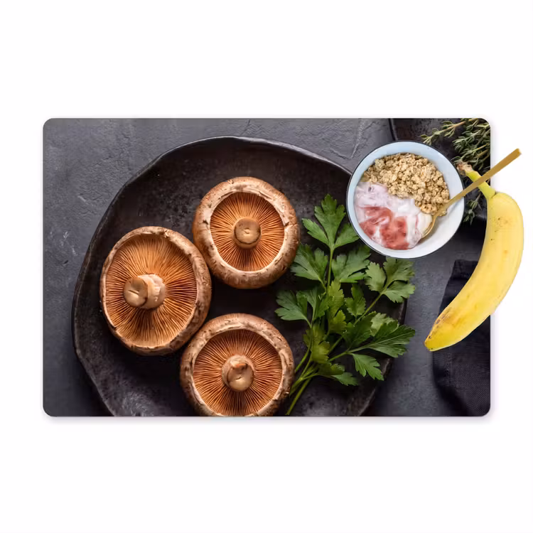 Placemat - 6 stuks - Paddestoelen - Kruiden - Eten — 1