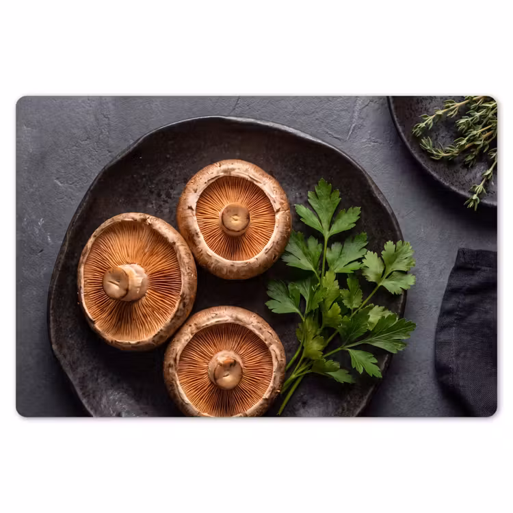 Placemat - 6 stuks - Paddestoelen - Kruiden - Eten — 7
