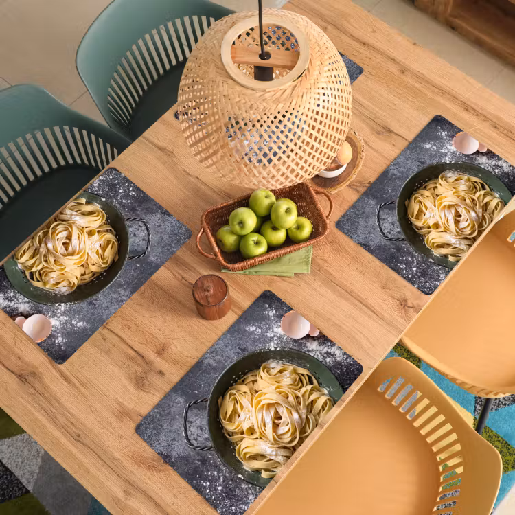 Placemat - 6 stuks - Pasta - Keuken - Eten — 6