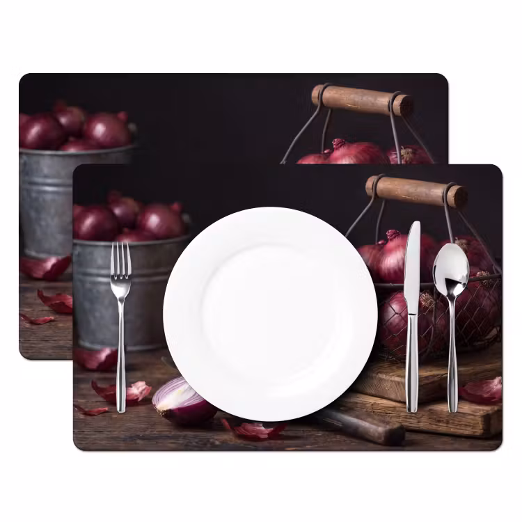 Placemat - 6 stuks - Ui - Eten - Rustiek — 2