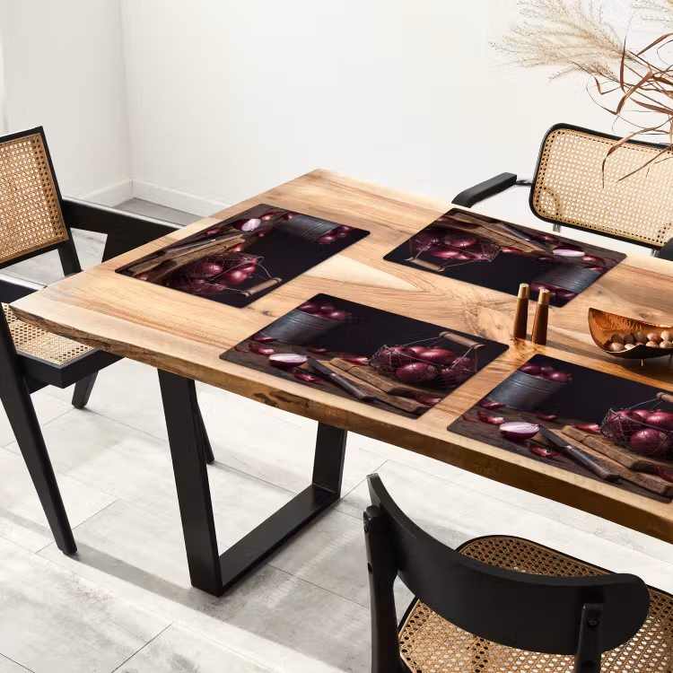 Placemat - 6 stuks - Ui - Eten - Rustiek — 5