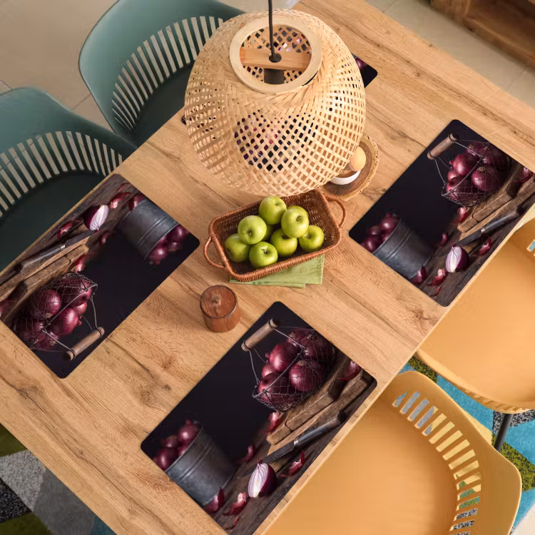 Placemat - 6 stuks - Ui - Eten - Rustiek — 6