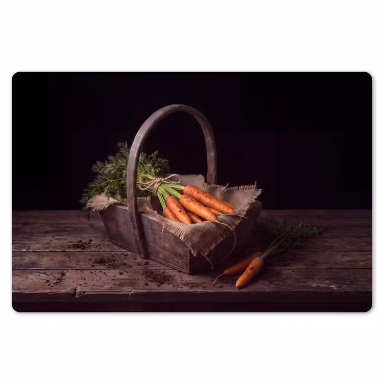 Placemat - 6 stuks - Wortels - Mand - Eten — 7