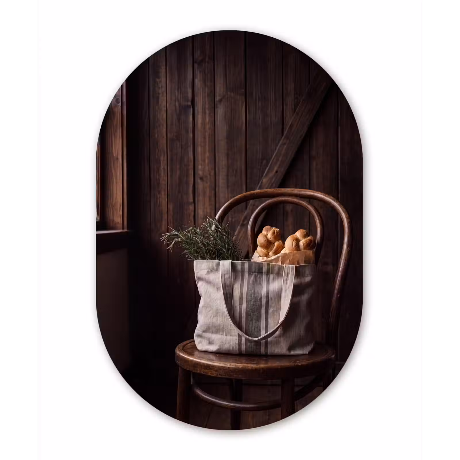 Muurovaal - Glas - Brood - Kruiden - Eten — 1
