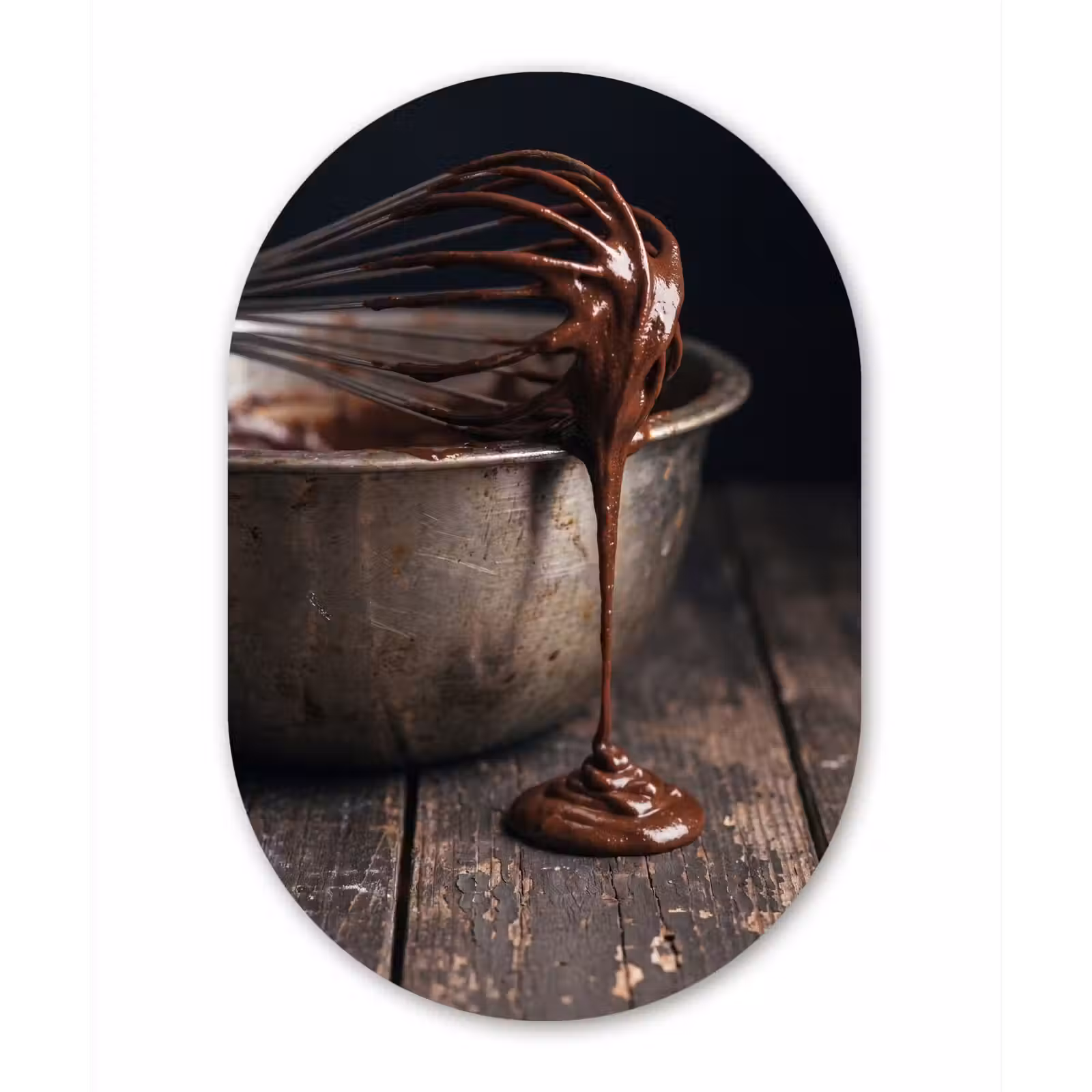 Muurovaal - Glas - Chocolade - Beslag - Eten — 1
