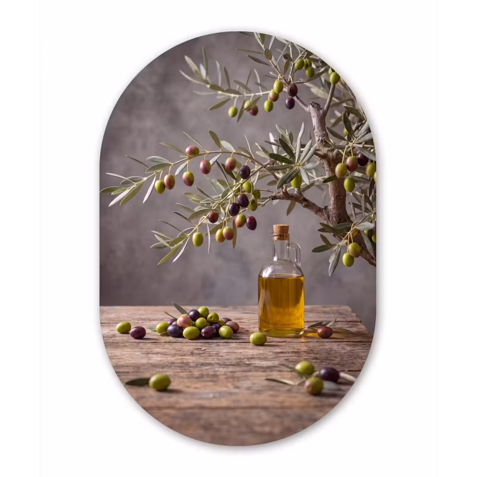 Muurovaal - Glas - Olijfboom - Olijven - Natuur — 1