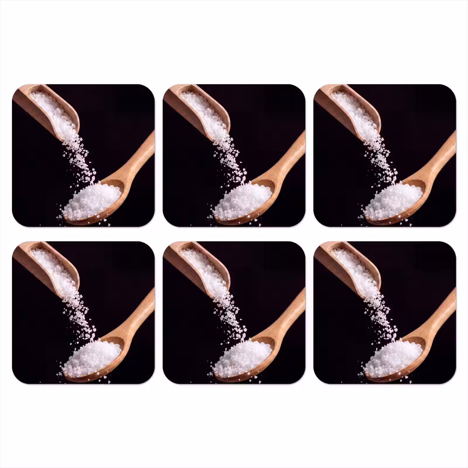 Onderzetter - Eten - Zout - Hout — 1