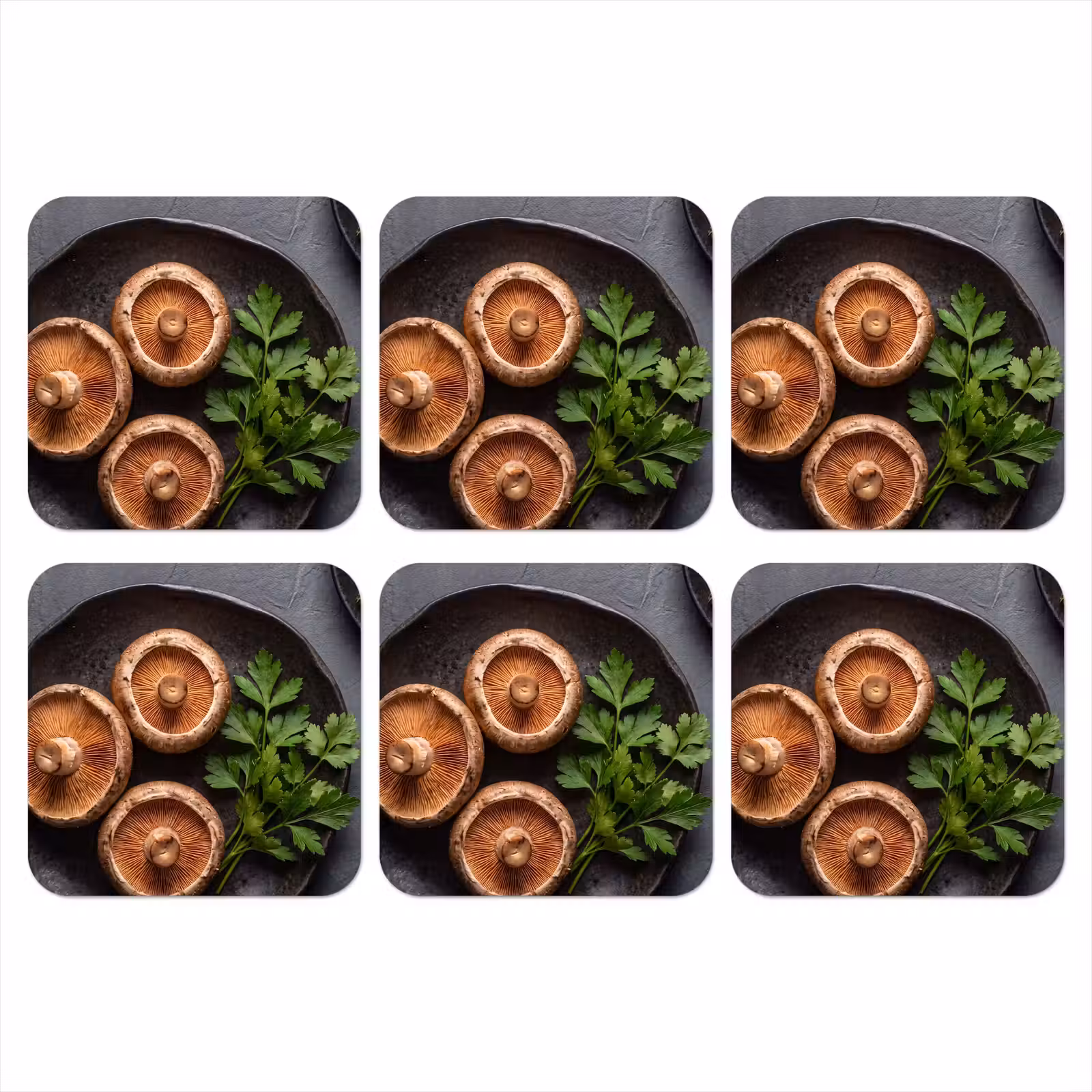 Onderzetter - Paddestoelen - Kruiden - Eten — 1