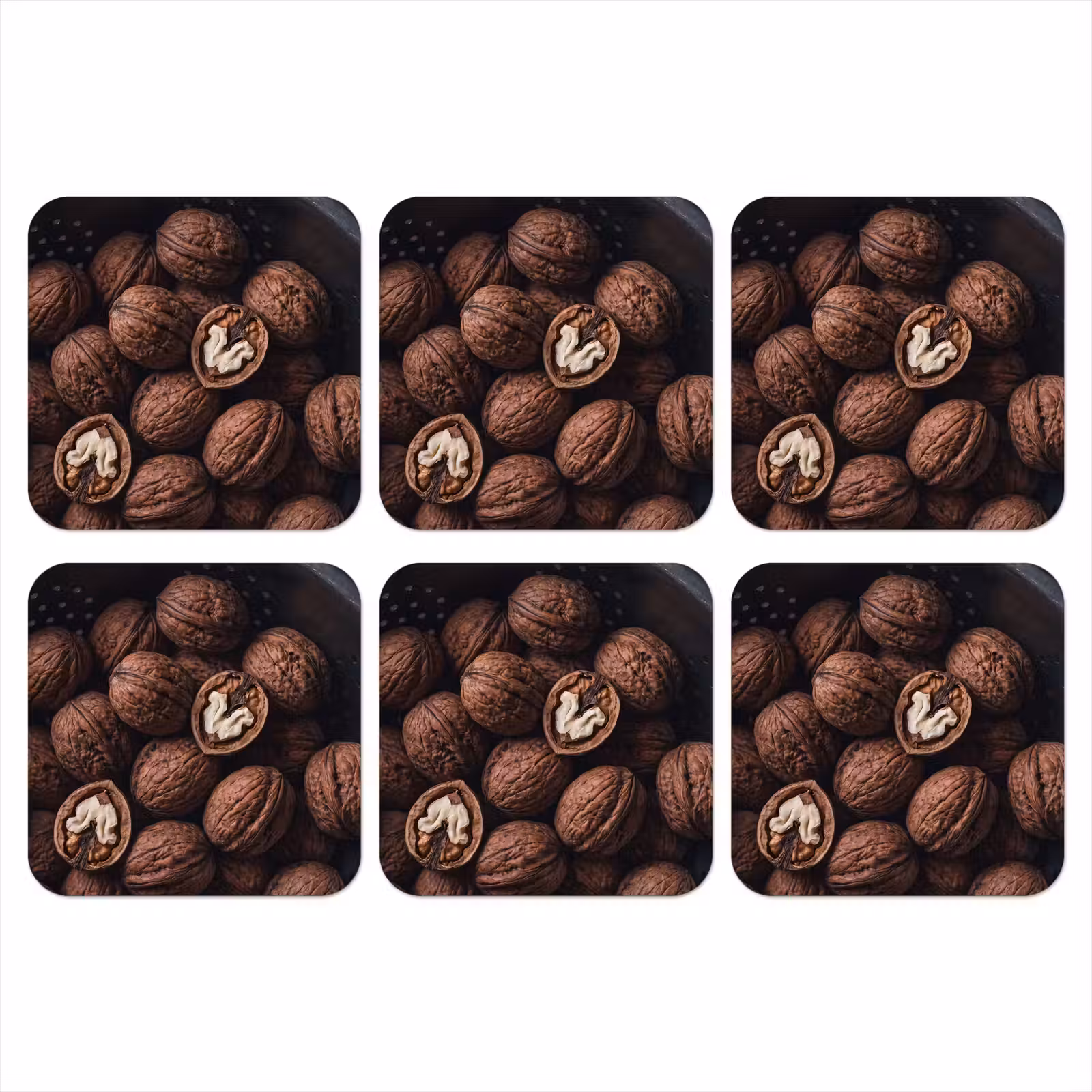 Onderzetter - Walnoot - Eten - Donker — 1