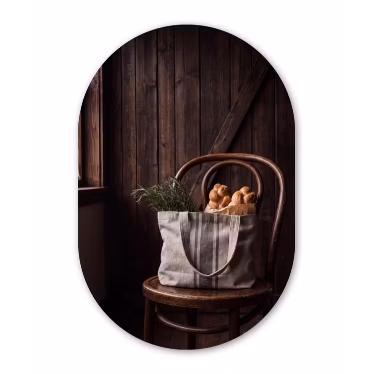 Muurovaal - Glas - Brood - Kruiden - Eten — 1
