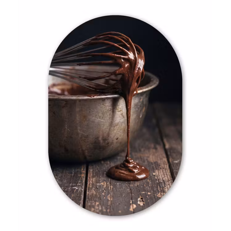 Muurovaal - Glas - Chocolade - Beslag - Eten — 1