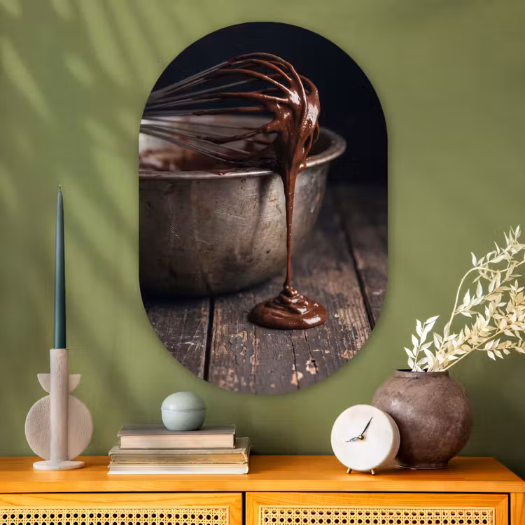 Muurovaal - Glas - Chocolade - Beslag - Eten — 2