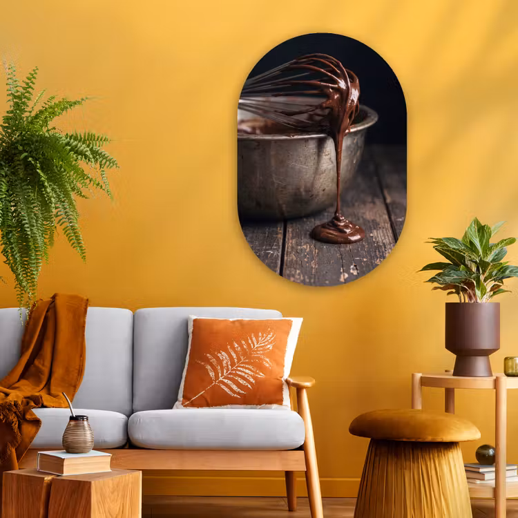 Muurovaal - Glas - Chocolade - Beslag - Eten — 3