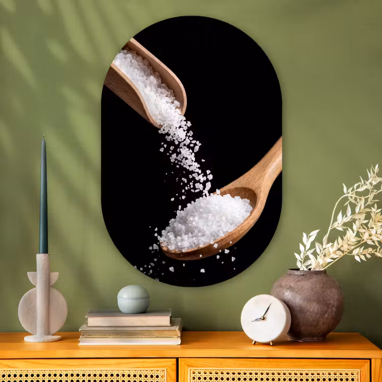 Muurovaal - Glas - Eten - Zout - Hout — 2