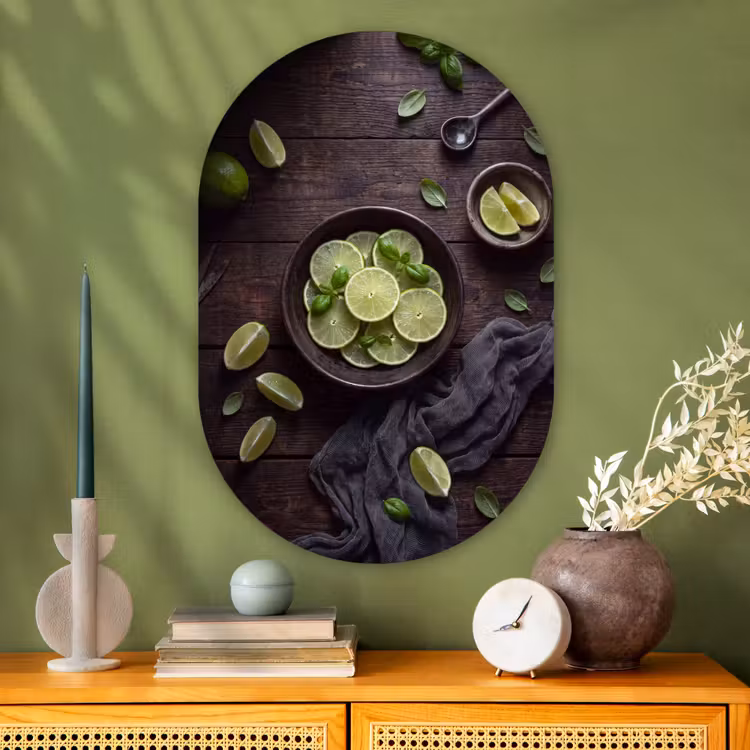 Muurovaal - Glas - Fruit - Groen - Eten — 2