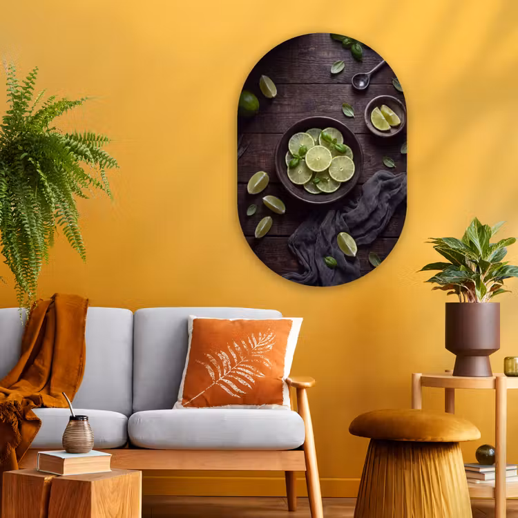 Muurovaal - Glas - Fruit - Groen - Eten — 3