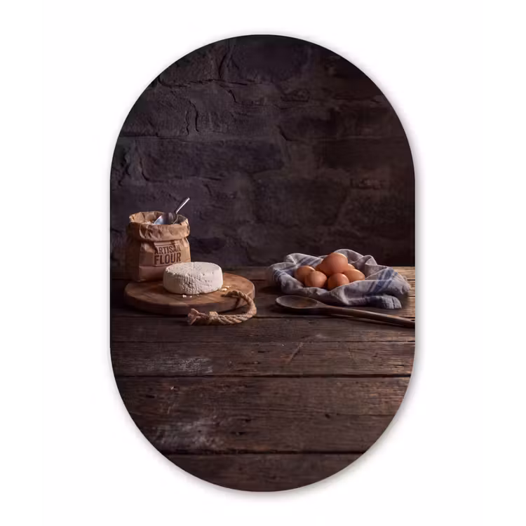 Muurovaal - Glas - Meel - Eieren - Eten — 1