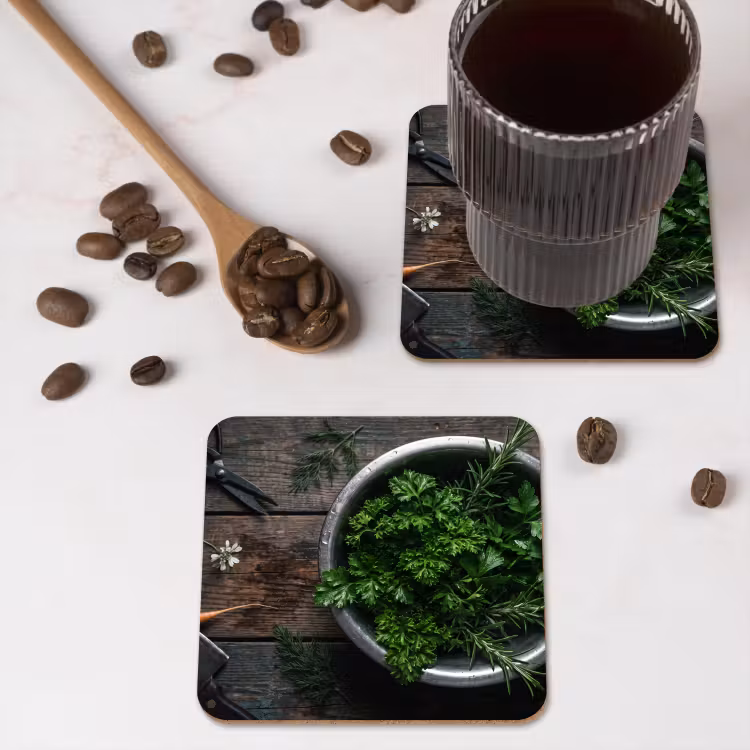 Onderzetter - Groenten - Hout - Eten — 4