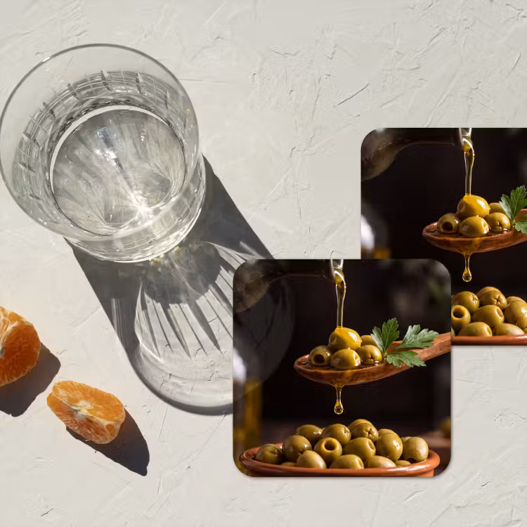 Onderzetter - Olijven - Olijfolie - Eten — 2