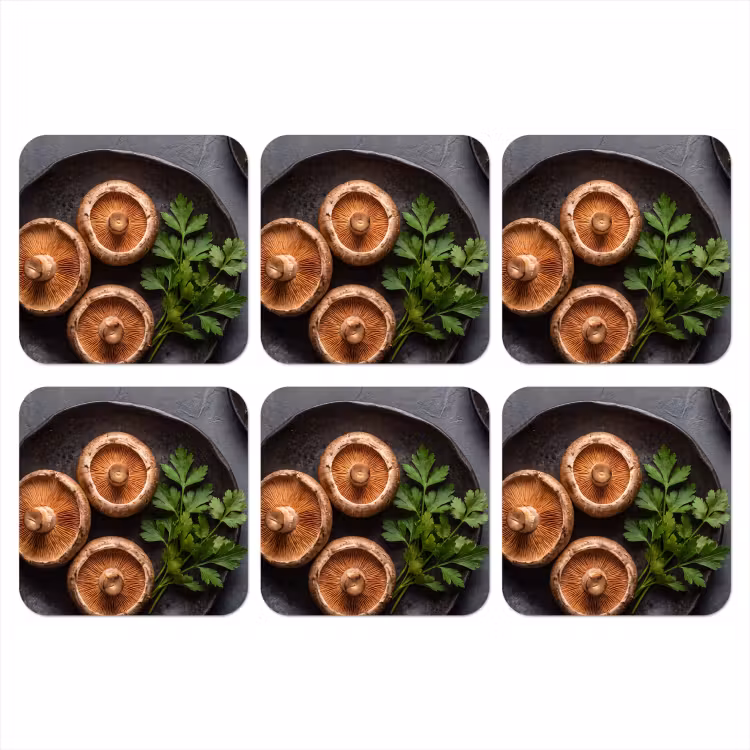 Onderzetter - Paddestoelen - Kruiden - Eten — 1