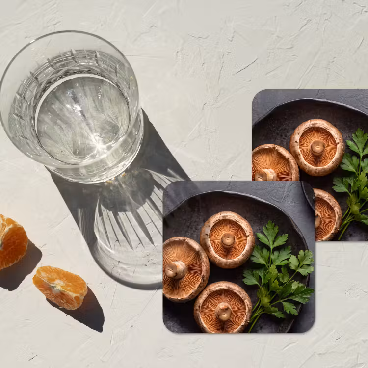 Onderzetter - Paddestoelen - Kruiden - Eten — 2