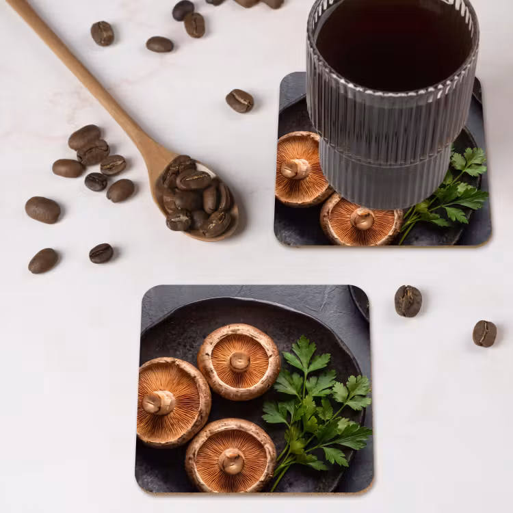 Onderzetter - Paddestoelen - Kruiden - Eten — 4