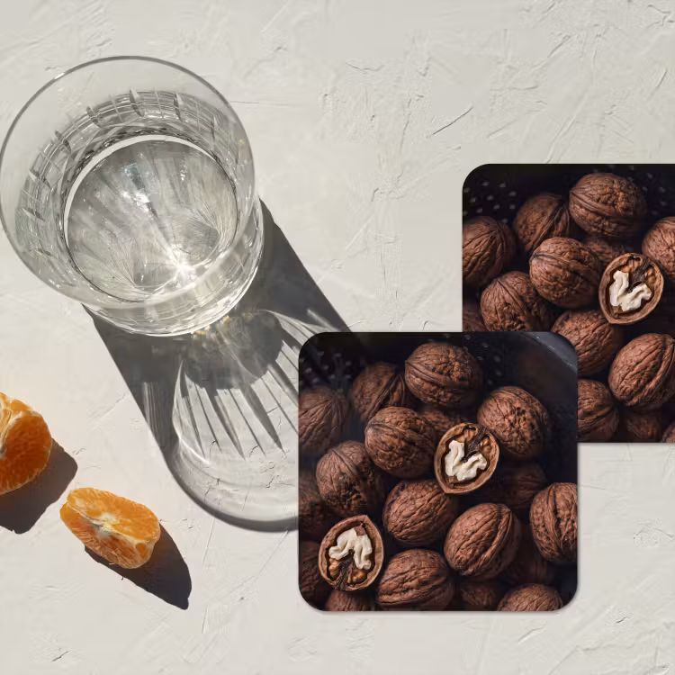 Onderzetter - Walnoot - Eten - Donker — 2