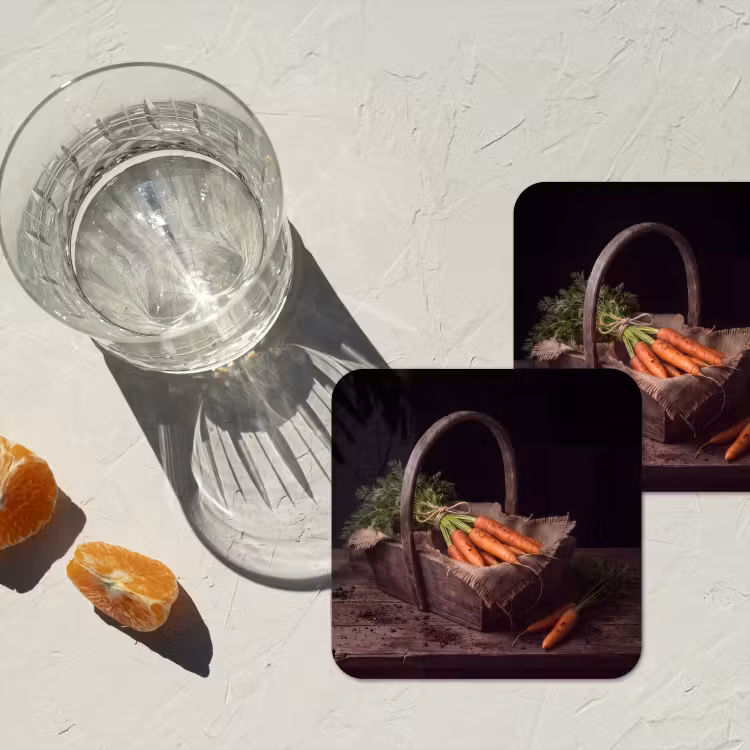 Onderzetter - Wortels - Mand - Eten — 2