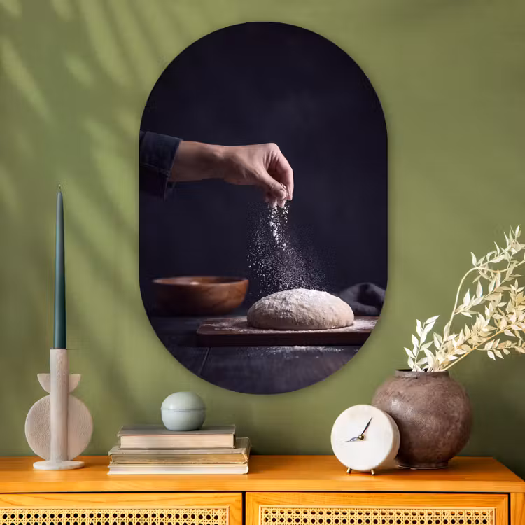 Muurovaal - Glas - Deeg - Hand - Bakken — 2