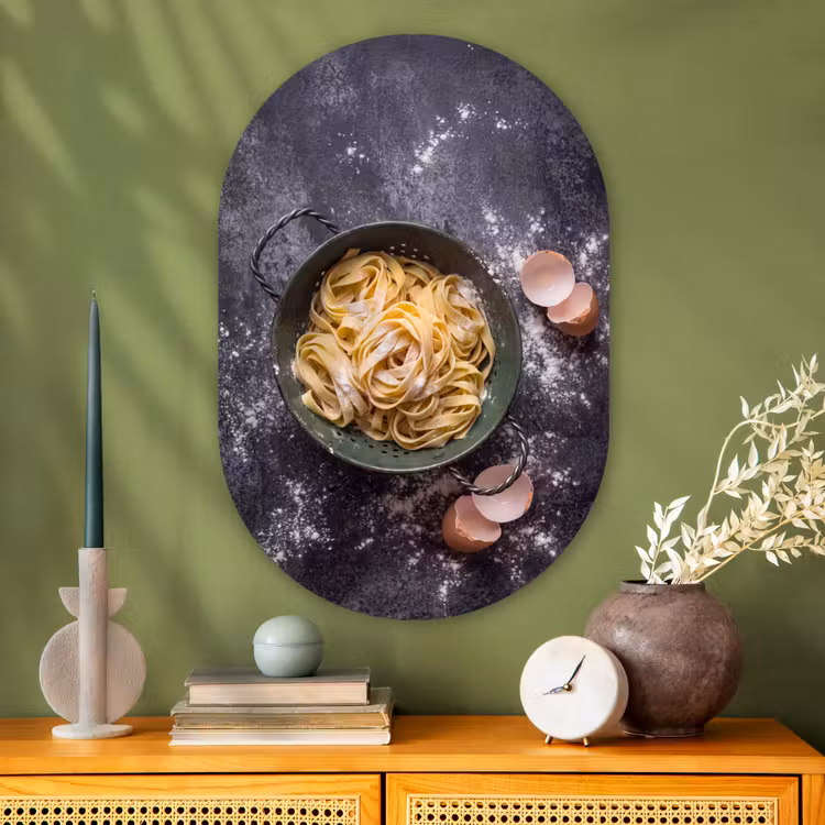 Muurovaal - Glas - Pasta - Keuken - Eten — 2