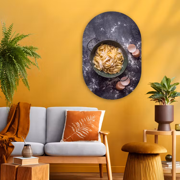 Muurovaal - Glas - Pasta - Keuken - Eten — 3