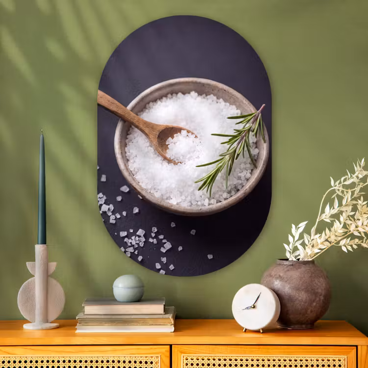 Muurovaal - Glas - Zout - Kom - Eten — 2
