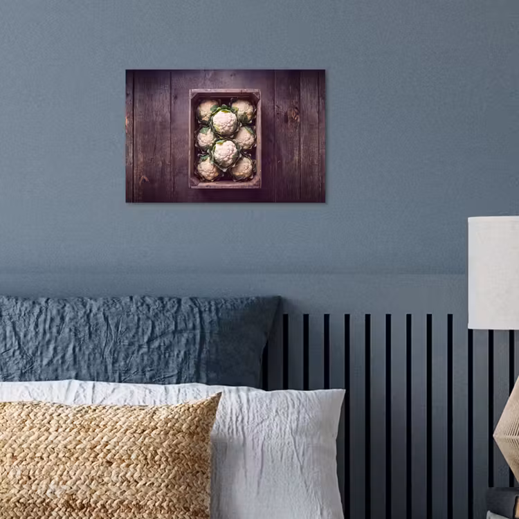 Poster - Bloemkool - Houten kist — 3