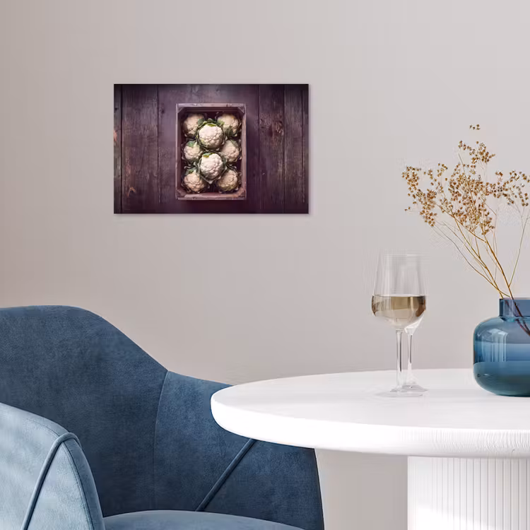 Poster - Bloemkool - Houten kist — 4