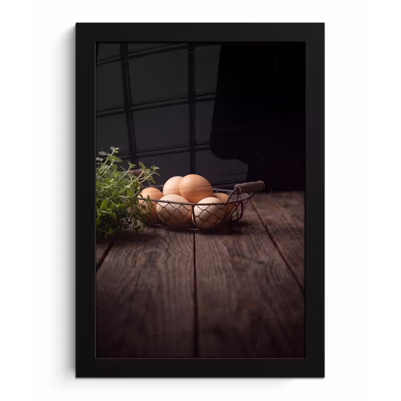 Poster met lijst - Eieren - Mand - Eten — 1