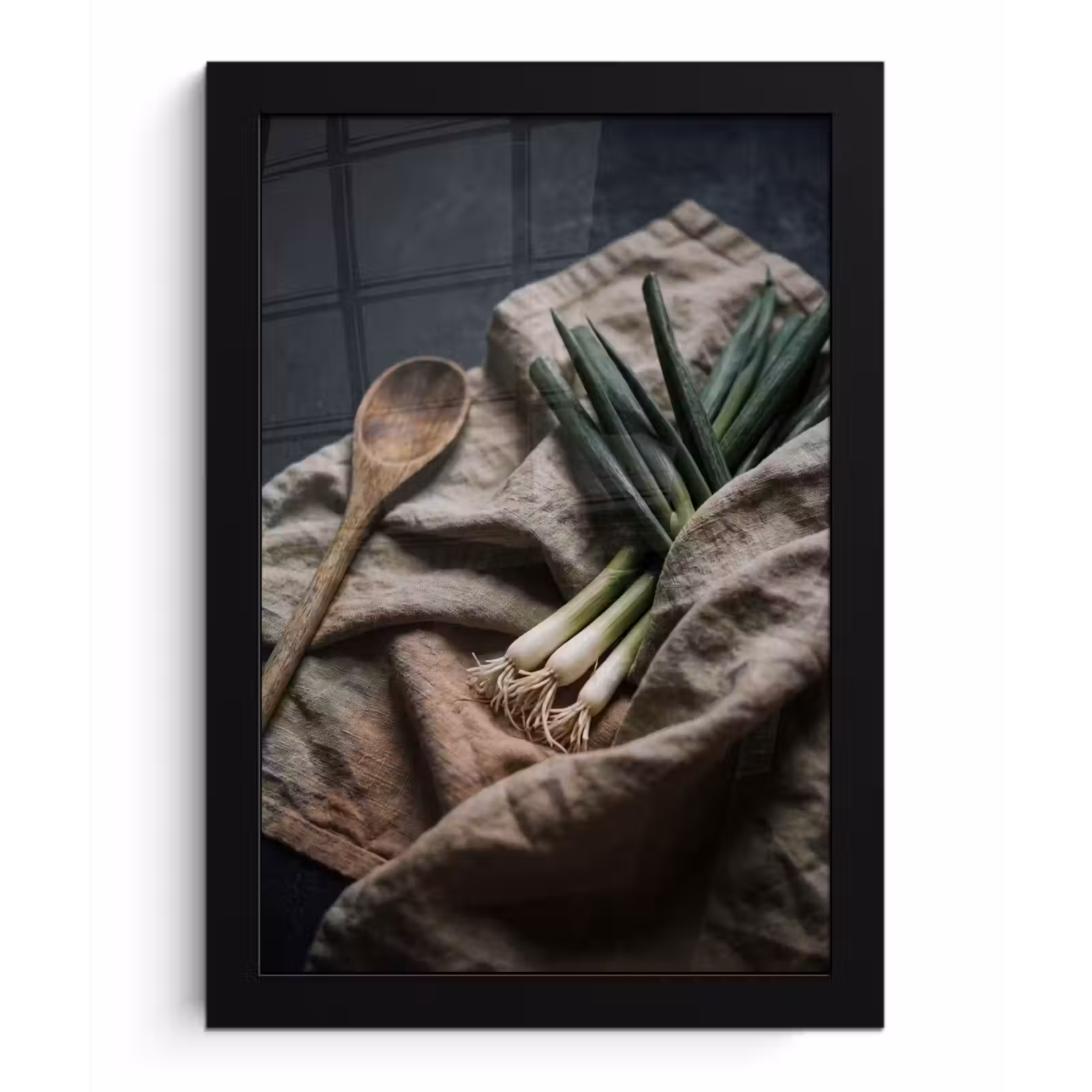 Poster met lijst - Eten - Lepel - Rustiek — 1