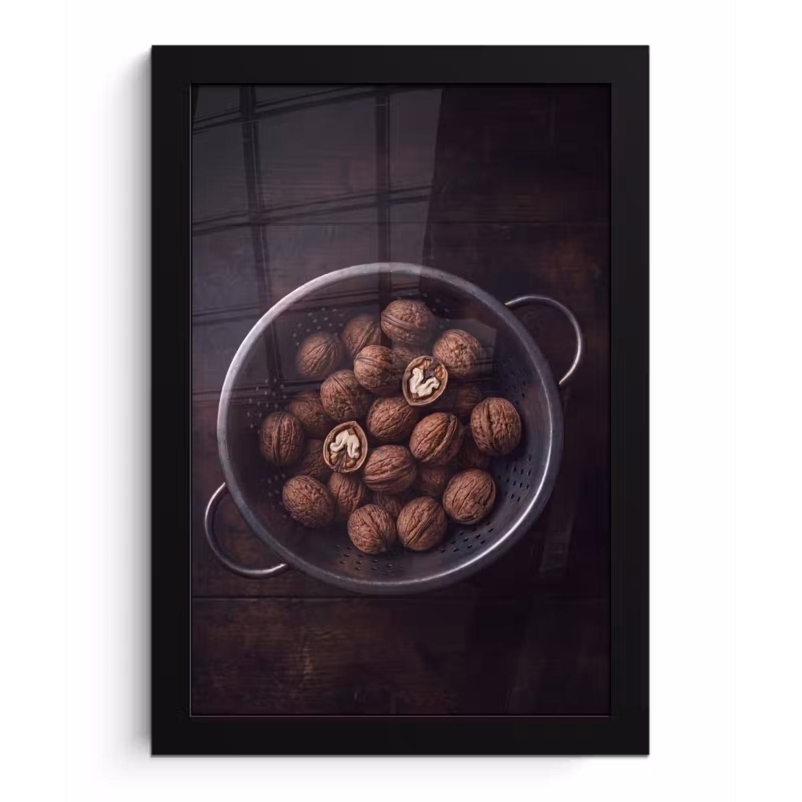 Poster met lijst - Walnoot - Eten - Donker — 1