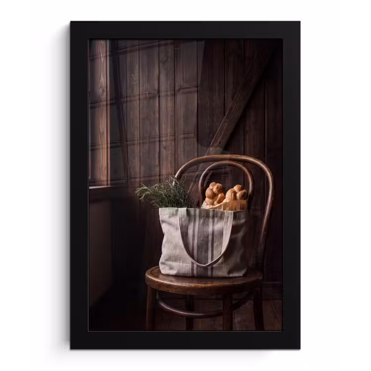 Poster met lijst - Brood - Kruiden - Eten — 1