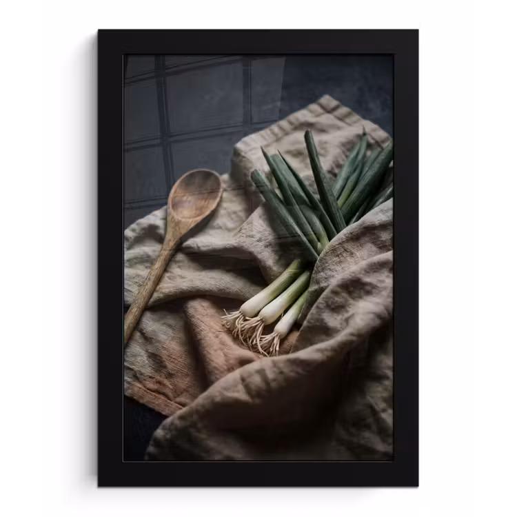 Poster met lijst - Eten - Lepel - Rustiek — 1