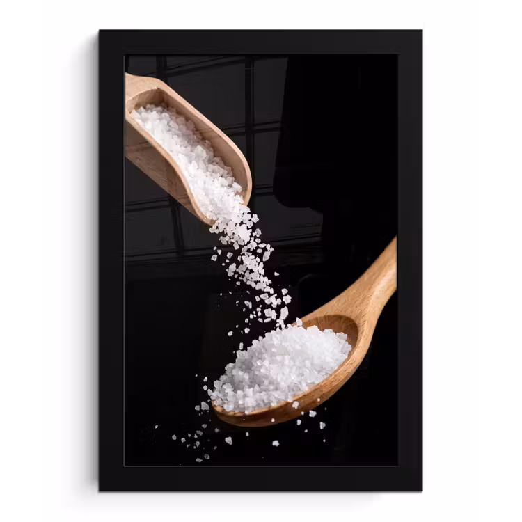Poster met lijst - Eten - Zout - Hout — 1