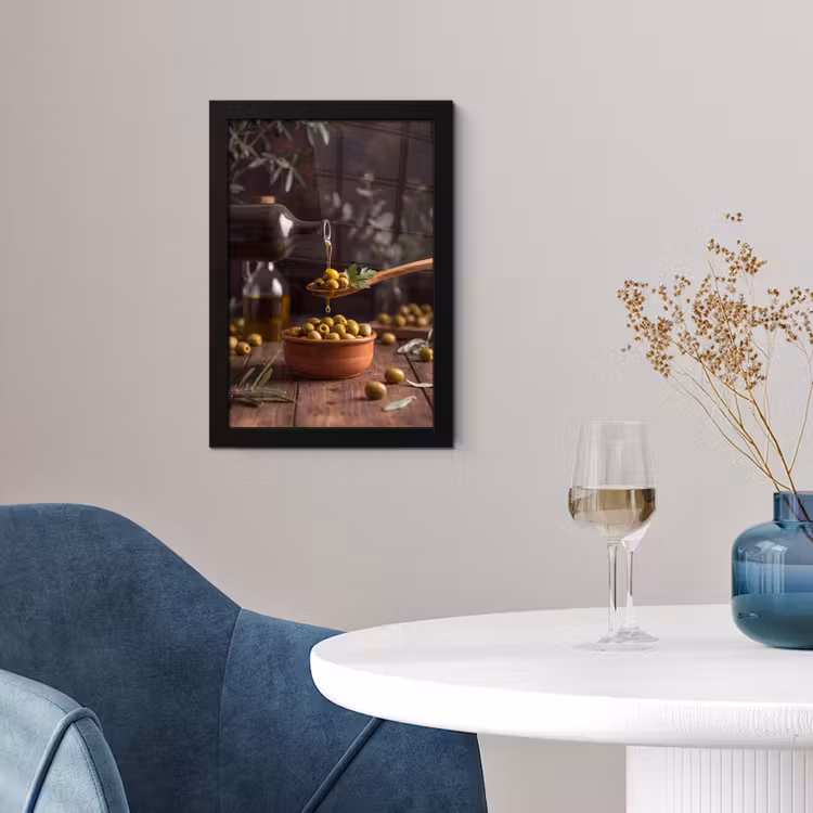 Poster met lijst - Olijven - Olijfolie - Eten — 4