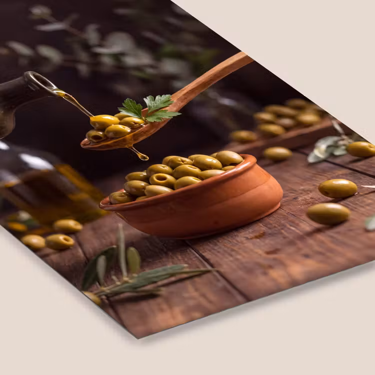 Poster met lijst - Olijven - Olijfolie - Eten — 7