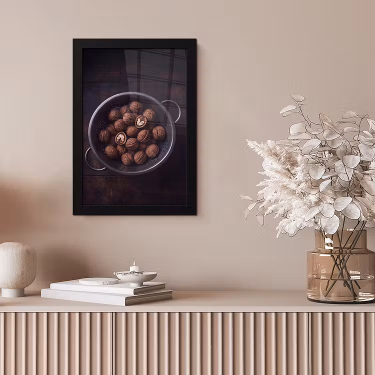 Poster met lijst - Walnoot - Eten - Donker — 5