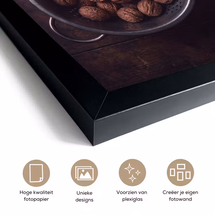 Poster met lijst - Walnoot - Eten - Donker — 6