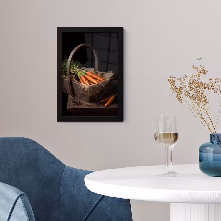 Poster met lijst - Wortels - Mand - Eten — 4