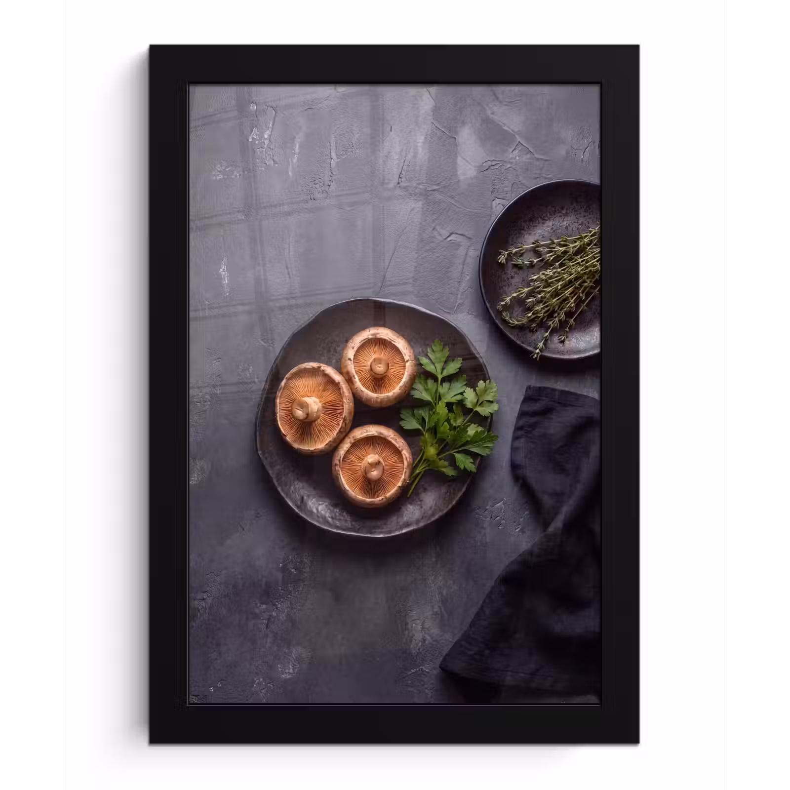 Poster met lijst - Paddestoelen - Kruiden - Eten — 1