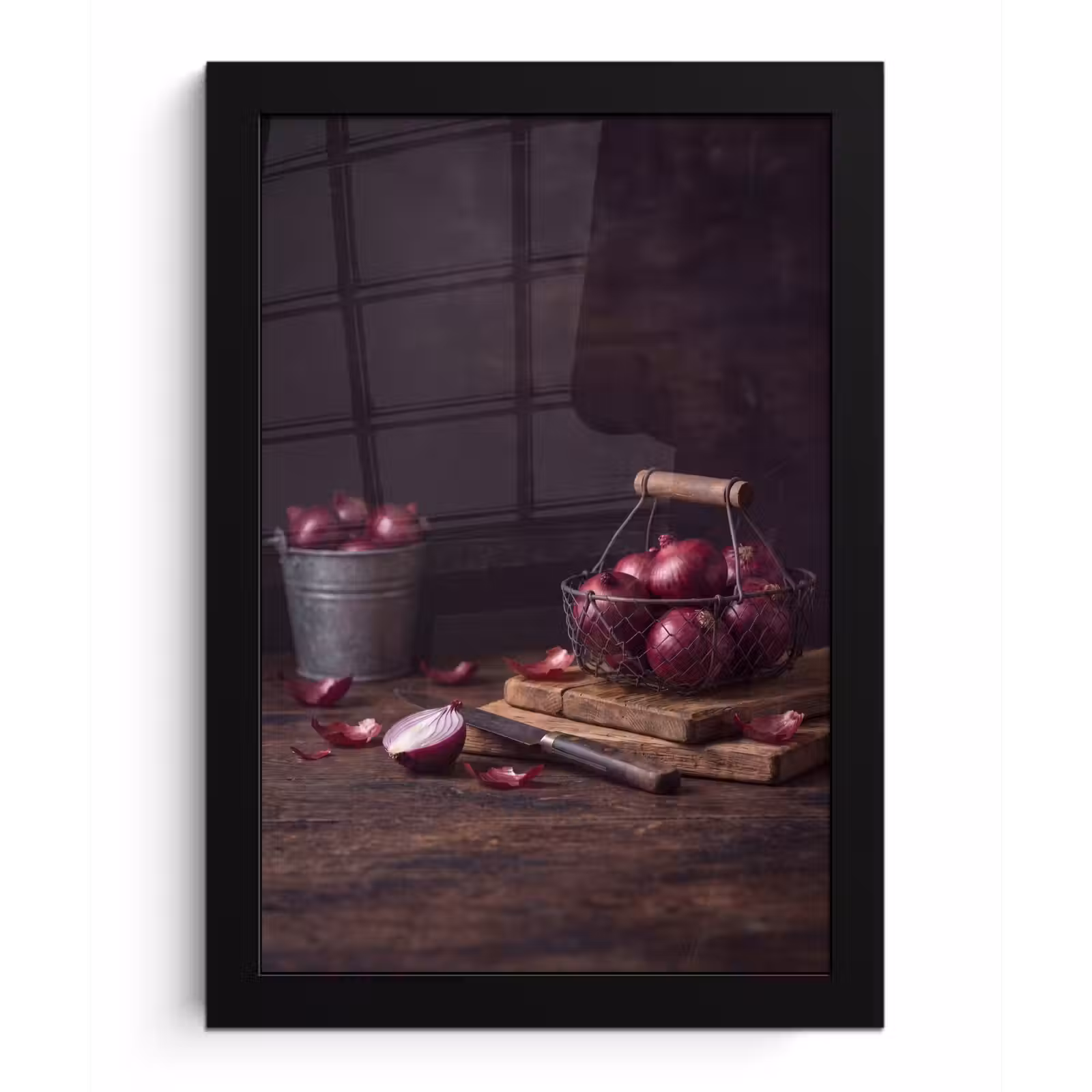 Poster met lijst - Ui - Eten - Rustiek — 1
